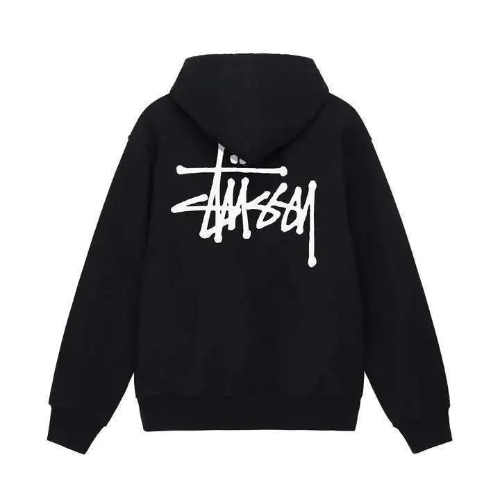 Grå stussy hoodie sale
